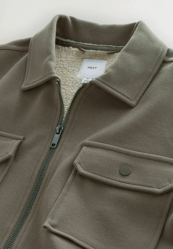 Толстовка без капюшона на подкладке и молнии Next, Neutral Brown — фото 2