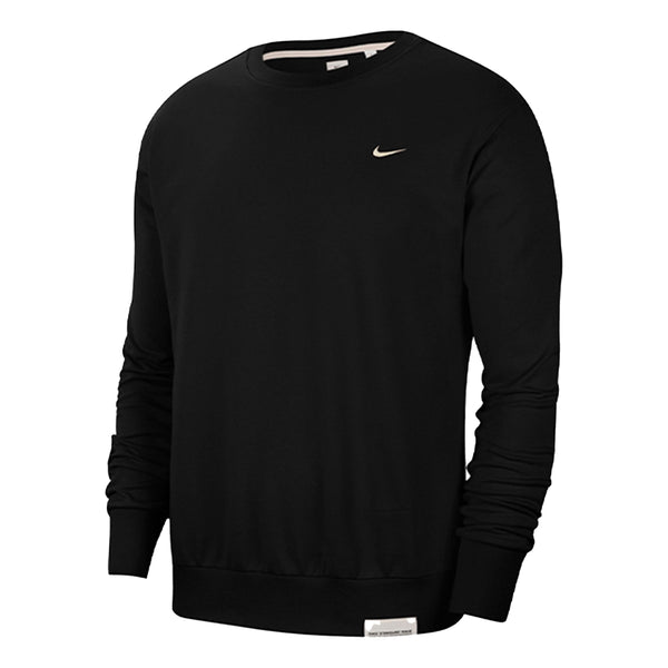 

Толстовка standard issue dri-fit crew neck sweatshirt black Nike, черный