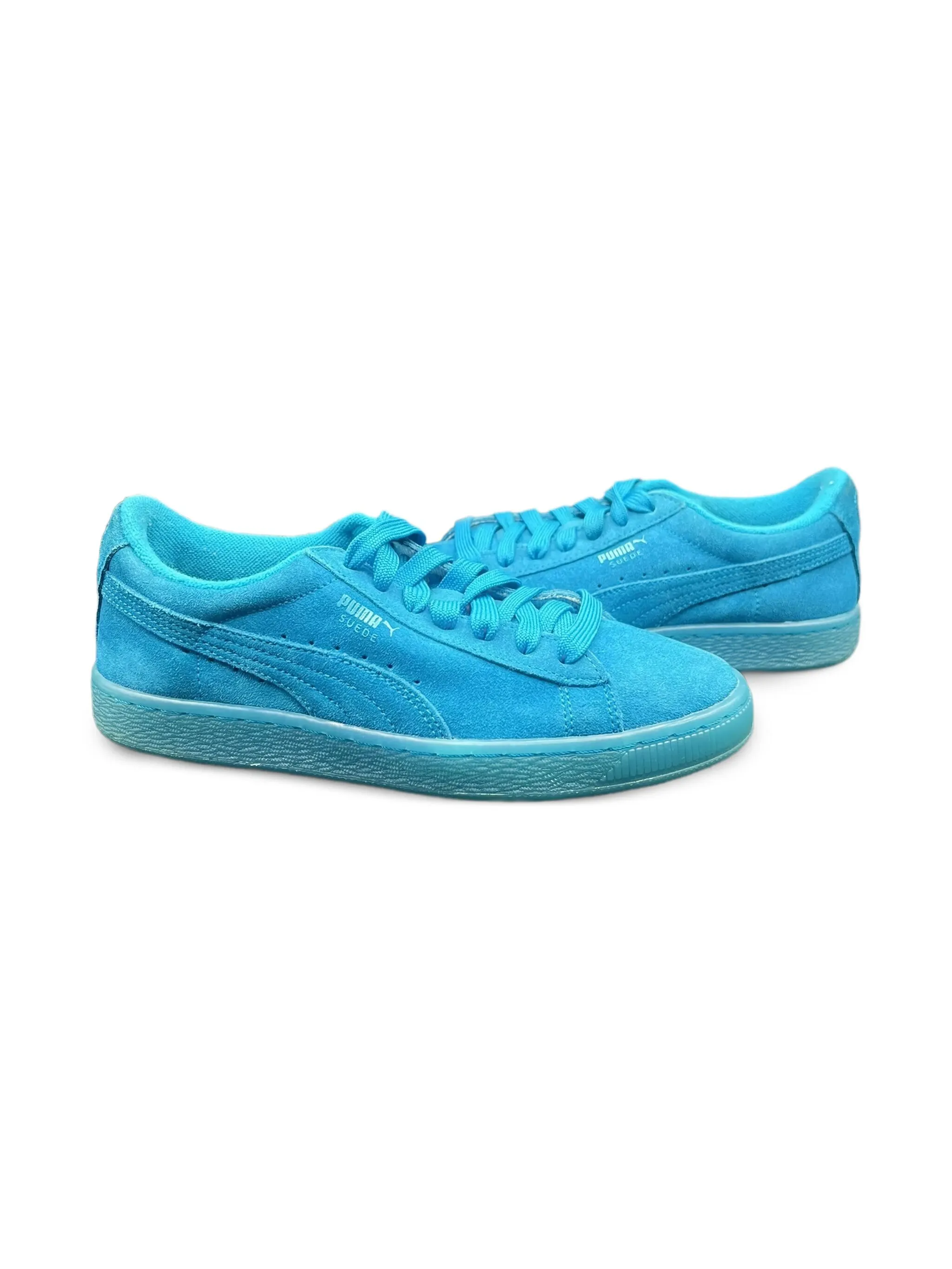 Кроссовки Suede Iced Fluo Atomic Puma Kids, синий — фото 2