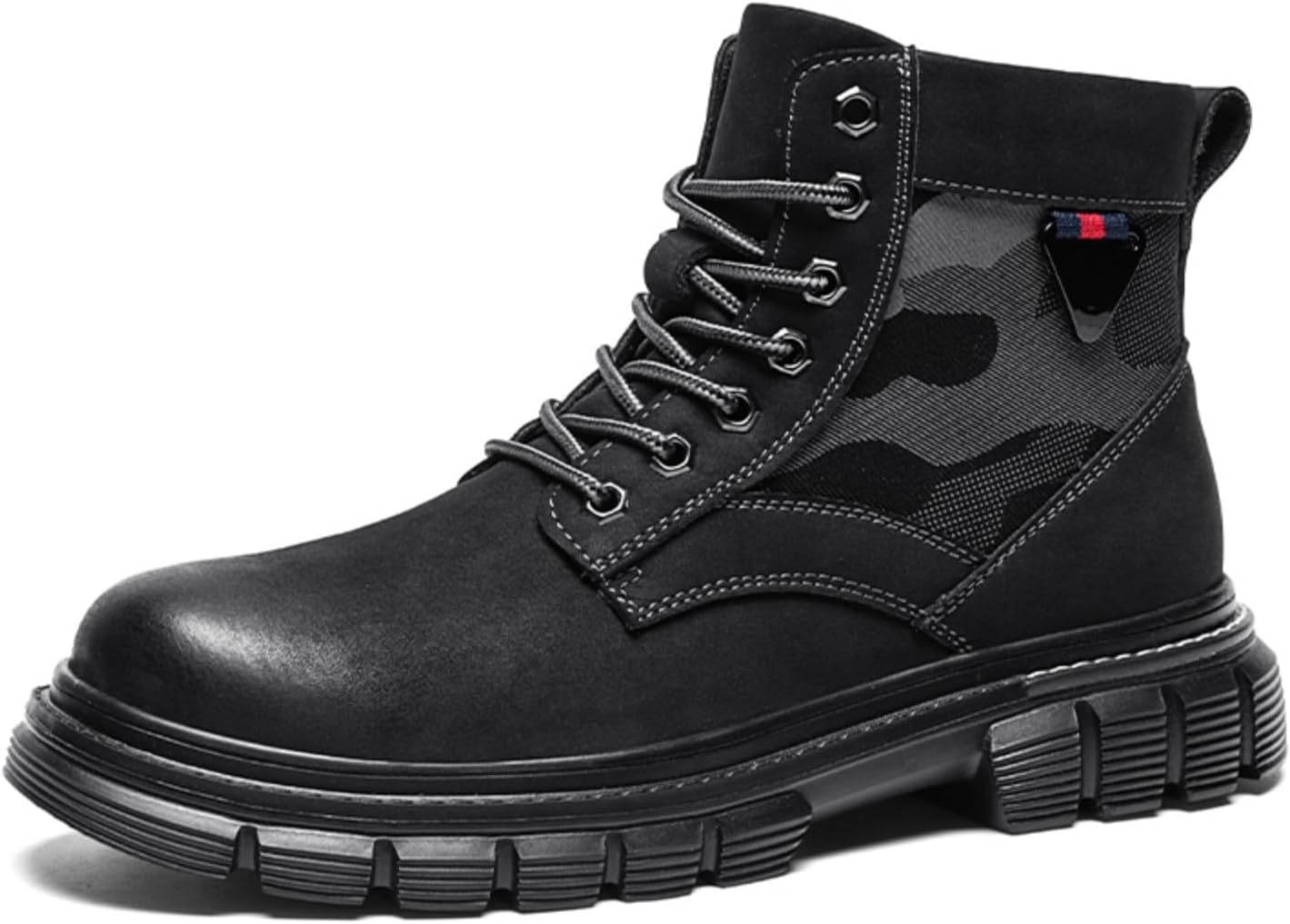 

Мужские желтые камуфляжные ботинки с акцентом, стильные ботинки на шнуровке до щиколотки с прочной подошвой Aokisx