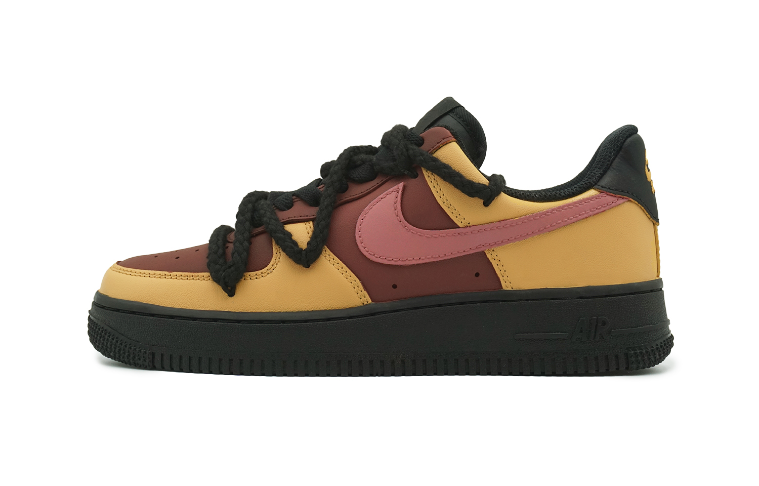 

Кроссовки Nike Air Force 1 Skateboarding Shoes Women's Low-top Red/Yellow, цвет Orange