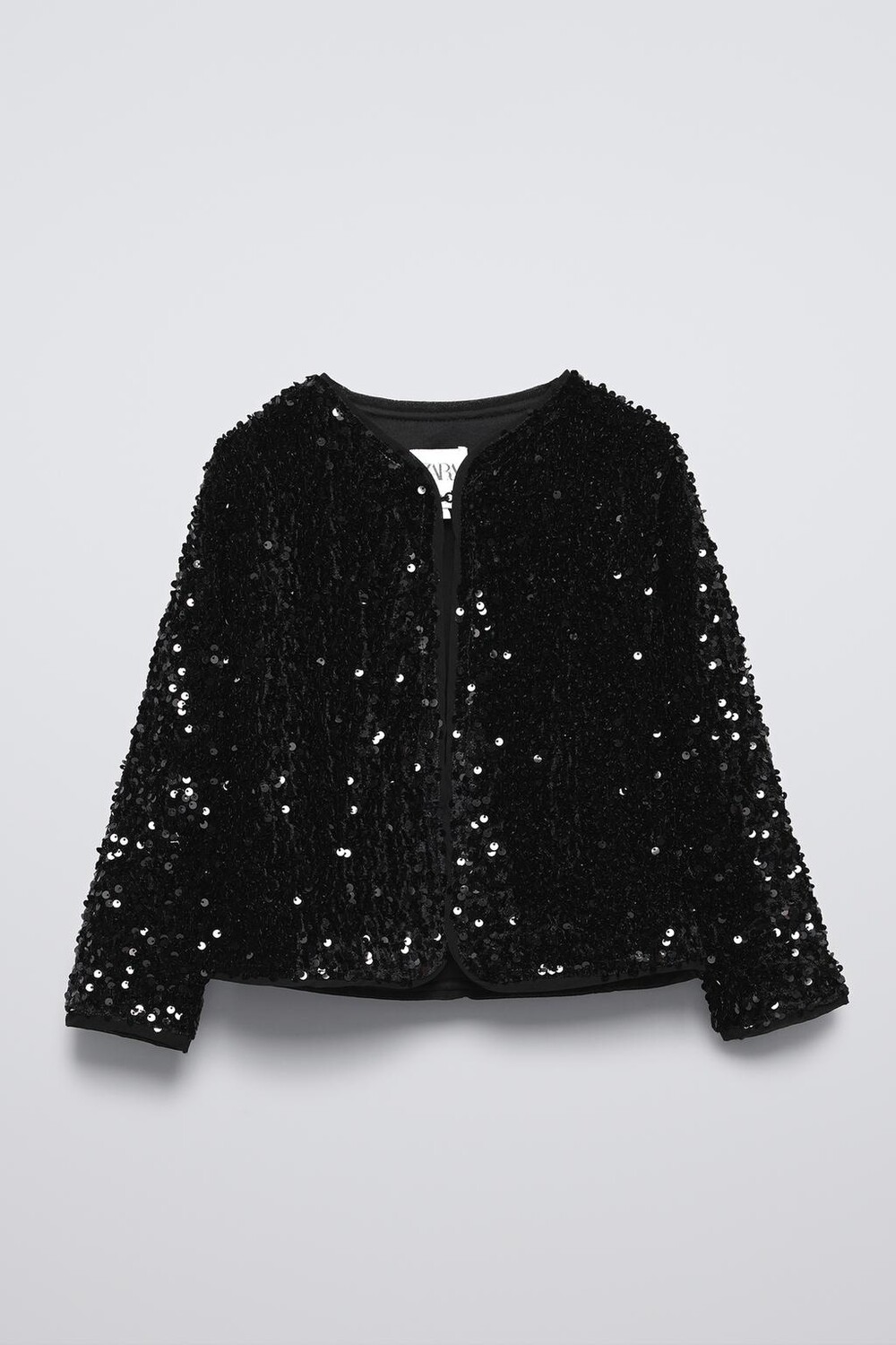 

Куртка с пайетками ZARA, черный