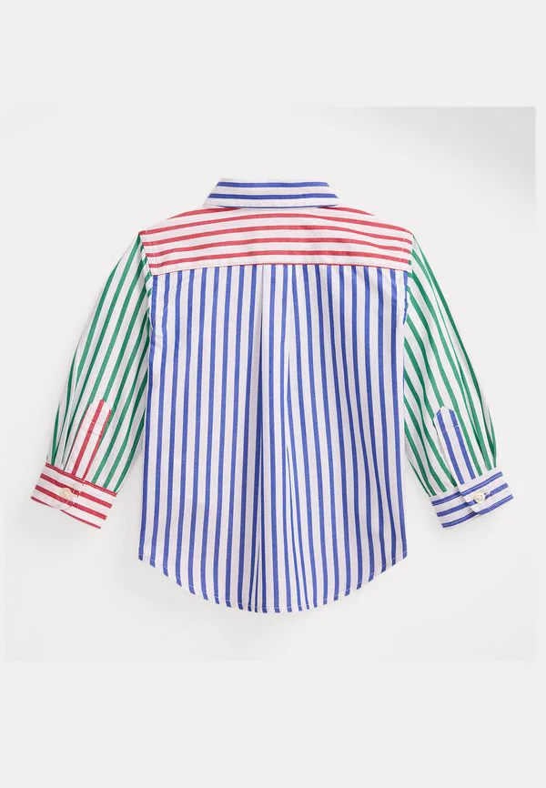 Полосатая хлопковая поплиновая забавная рубашка 02y Polo Ralph Lauren, Multi Coloured — фото 2