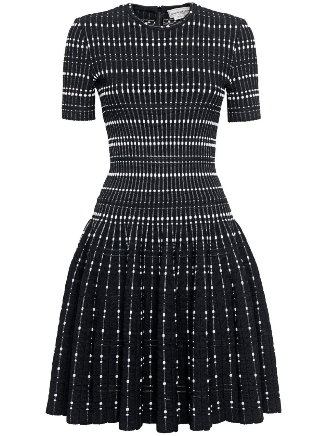 

Alexander McQueen трикотажное платье мини с эффектом металлик, черный
