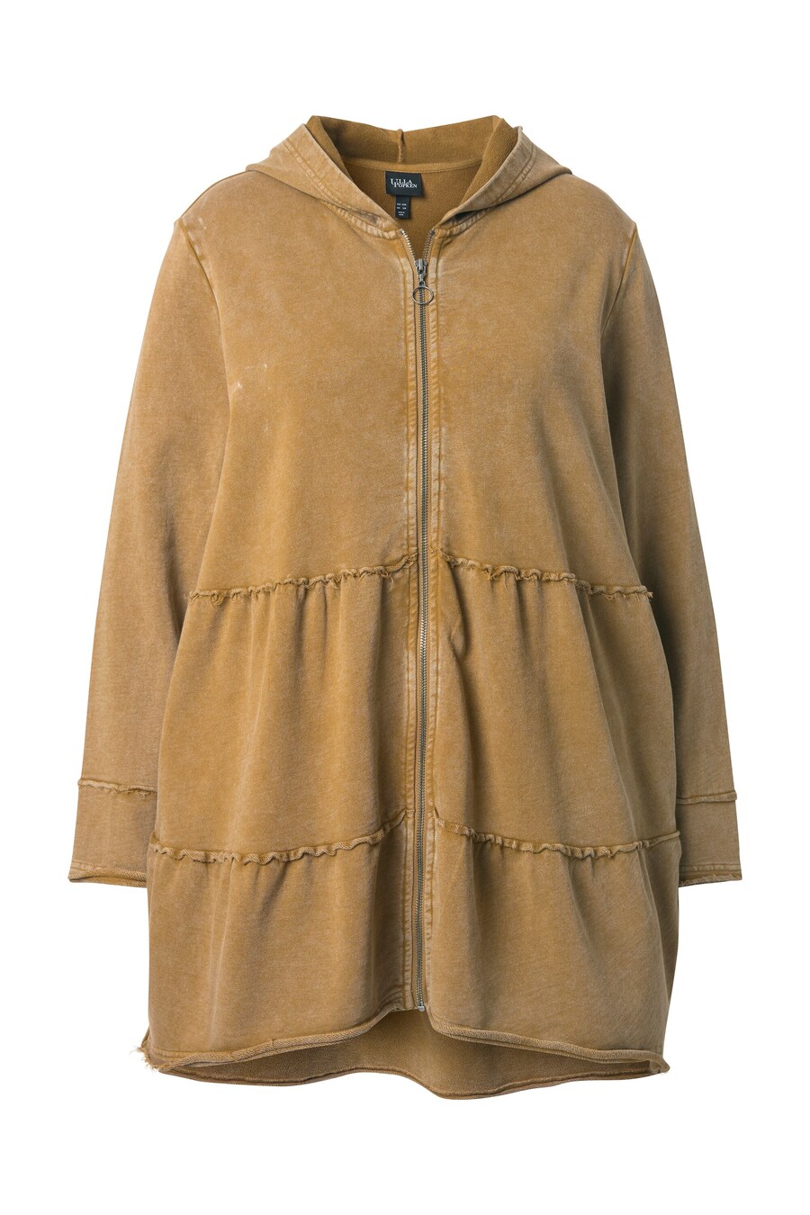 

Толстовка с капюшоном на молнии Ulla Popken, светло-коричневый