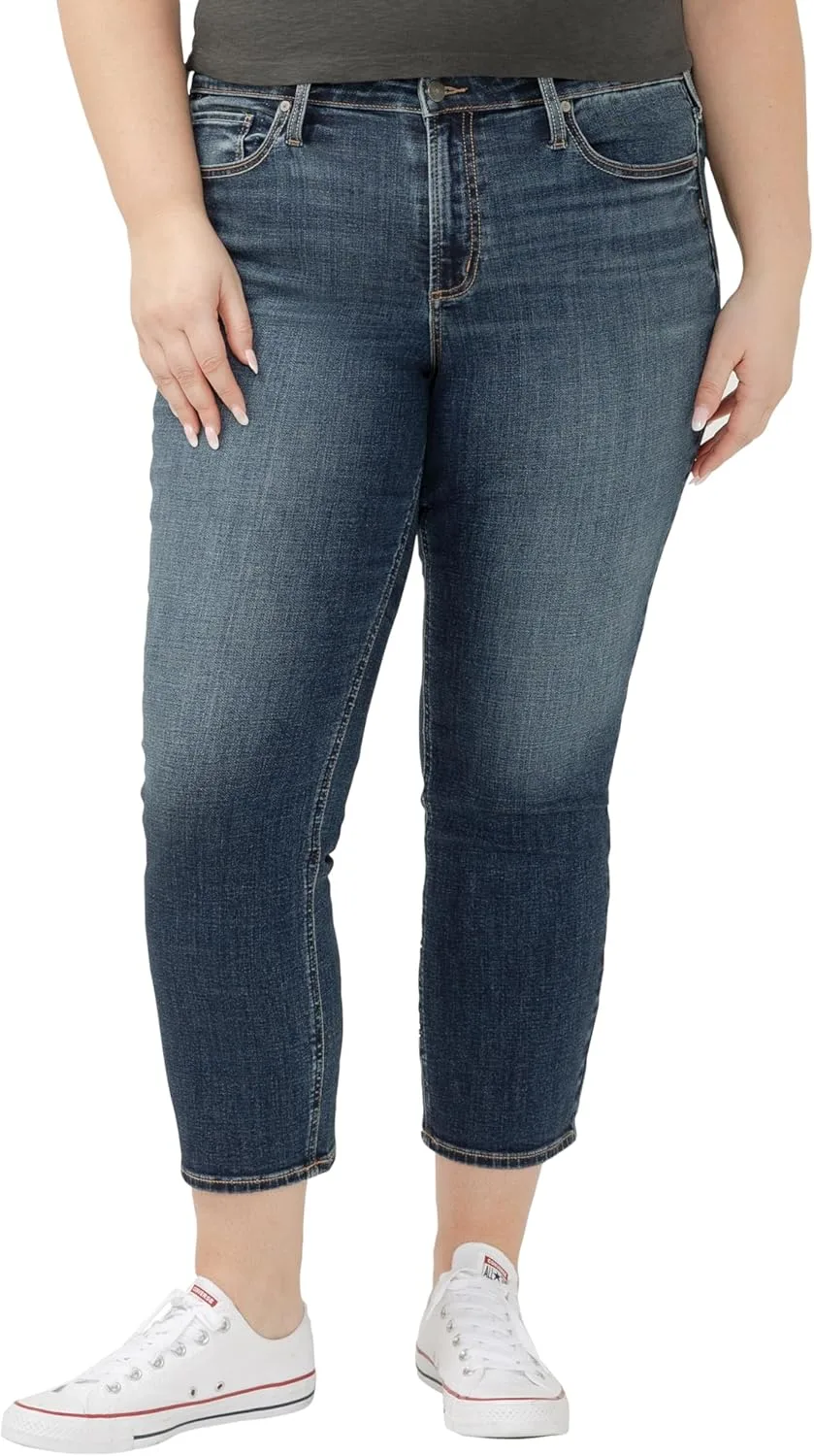 

Silver Jeans Co. Женские джинсы Plus Size Most Wanted Mid Rise Straight Leg