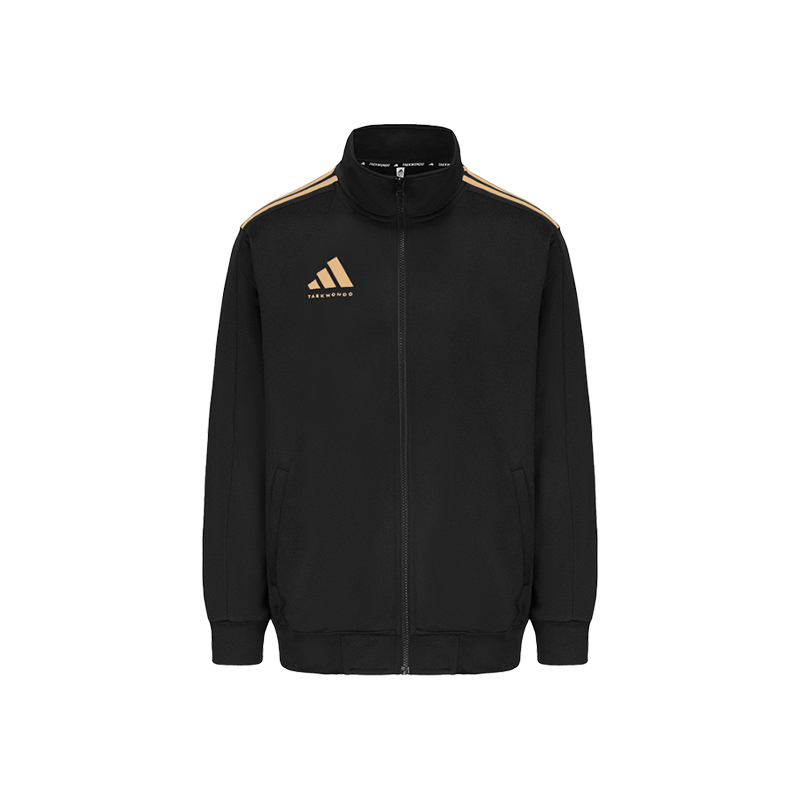 Adidas Куртка Unisex Black с золотыми полосками — фото 4