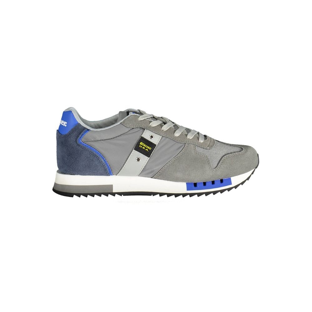 

Серые кожаные мужские кроссовки Blauer