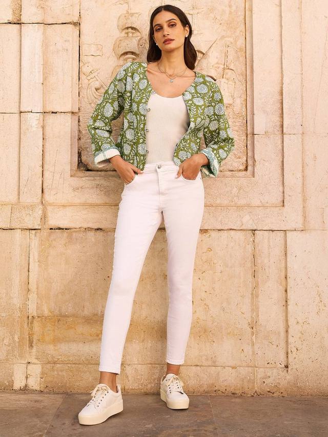 

Двусторонняя куртка с пальмовой подкладкой Yumi, зеленый/разноцветный