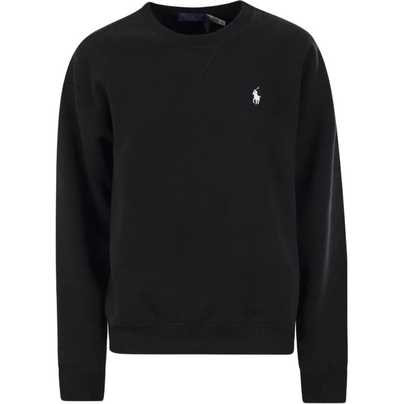 

Флисовая толстовка с круглым вырезом Polo Ralph Lauren, черный