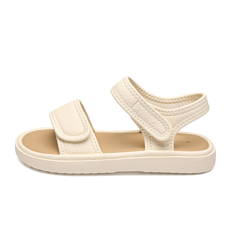 ZHR Женские сандалии на одной застежке бежевые, цвет Beige