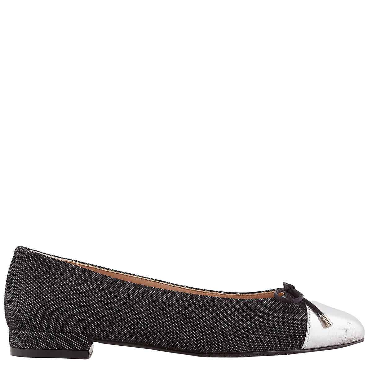 Стильные балетки Stuart Weitzman с бантом, черный