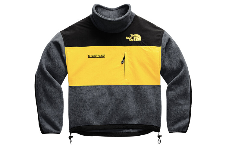 

Свитшот женский серый и желтый цвет блокировка The North Face