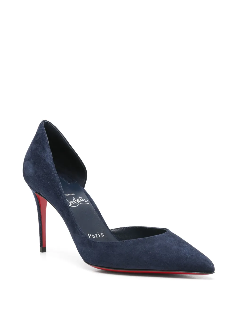 Туфли на каблуке из кожи высотой 90 мм Christian Louboutin, синий — фото 2
