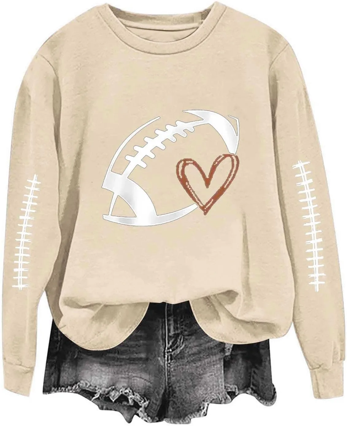 

Bidobibo футбольный свитшот для женщин, осенний графический оверсайз