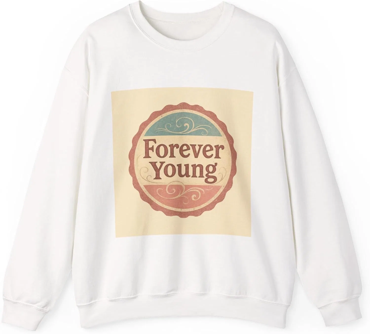 Толстовка с круглым вырезом Forever Young Retro Design Unisex Heavy Blend™