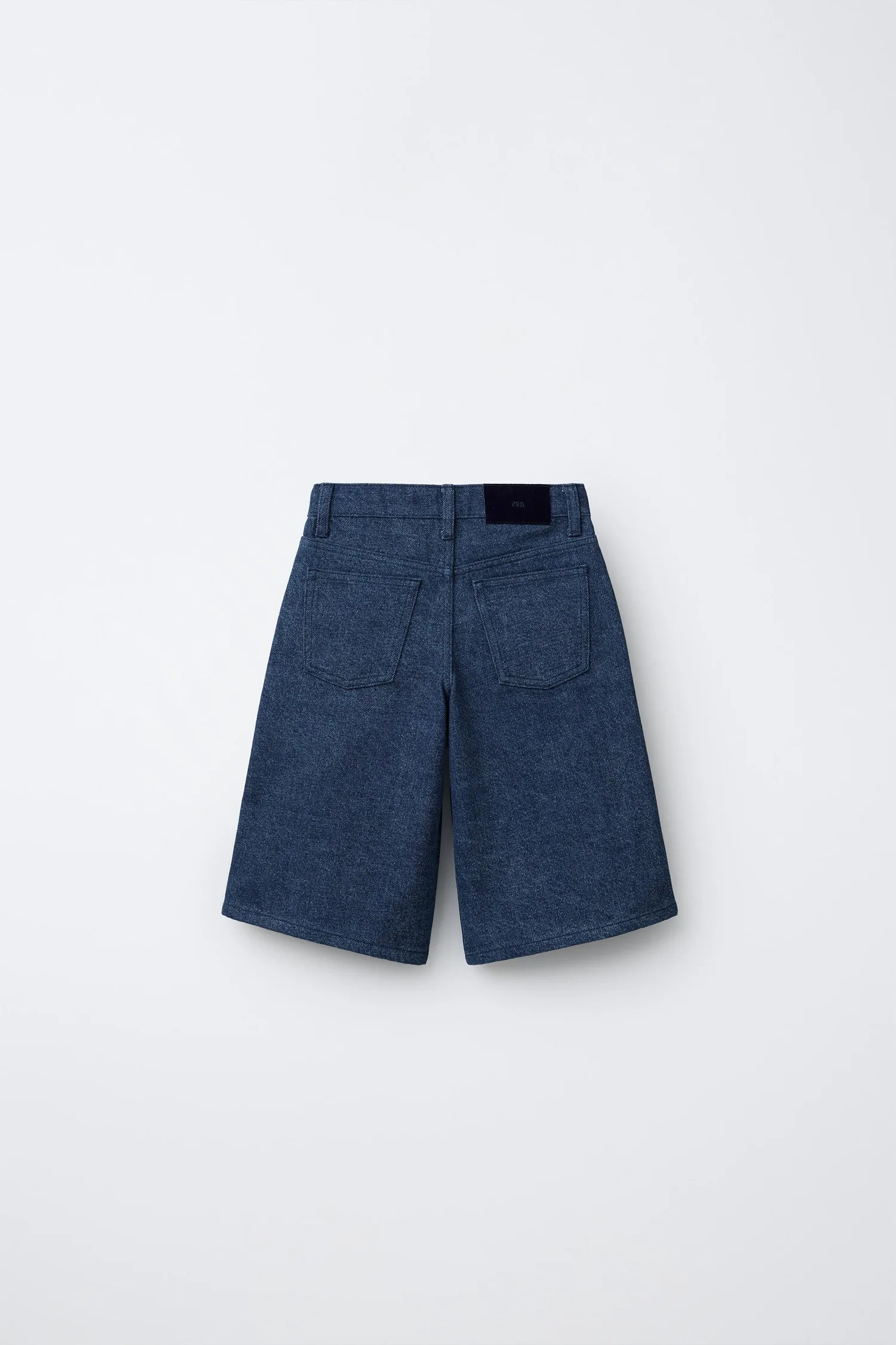 Длинные бермудские шорты с эффектом меланжа Zara, синий — фото 2