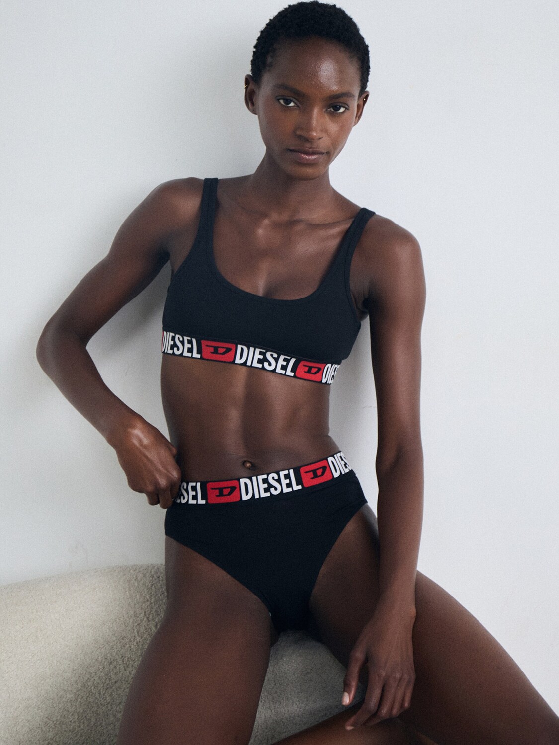 DIESEL Трусики в цветах Red, Black, White — фото 4