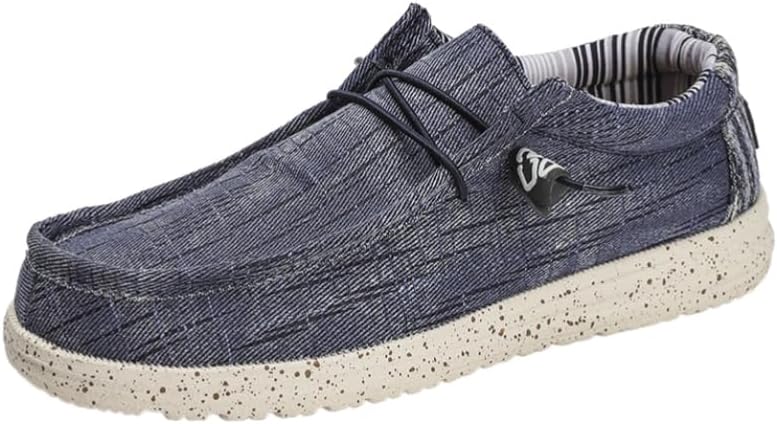 

Модные мужские легкие кеды большого размера из холщовой ткани - удобный и мягкий верхний материал, дышащие и сухие, подошва против скольжения и износостойкая Clolinde, черный/серый