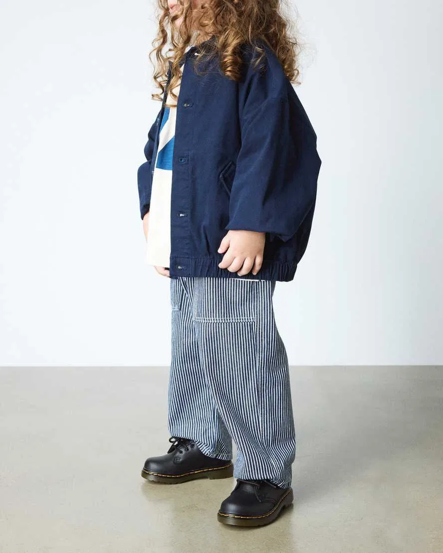 Детские туфли-оксфорды Dr Martens 1461 Junior, мягкая кожа, черный — фото 2