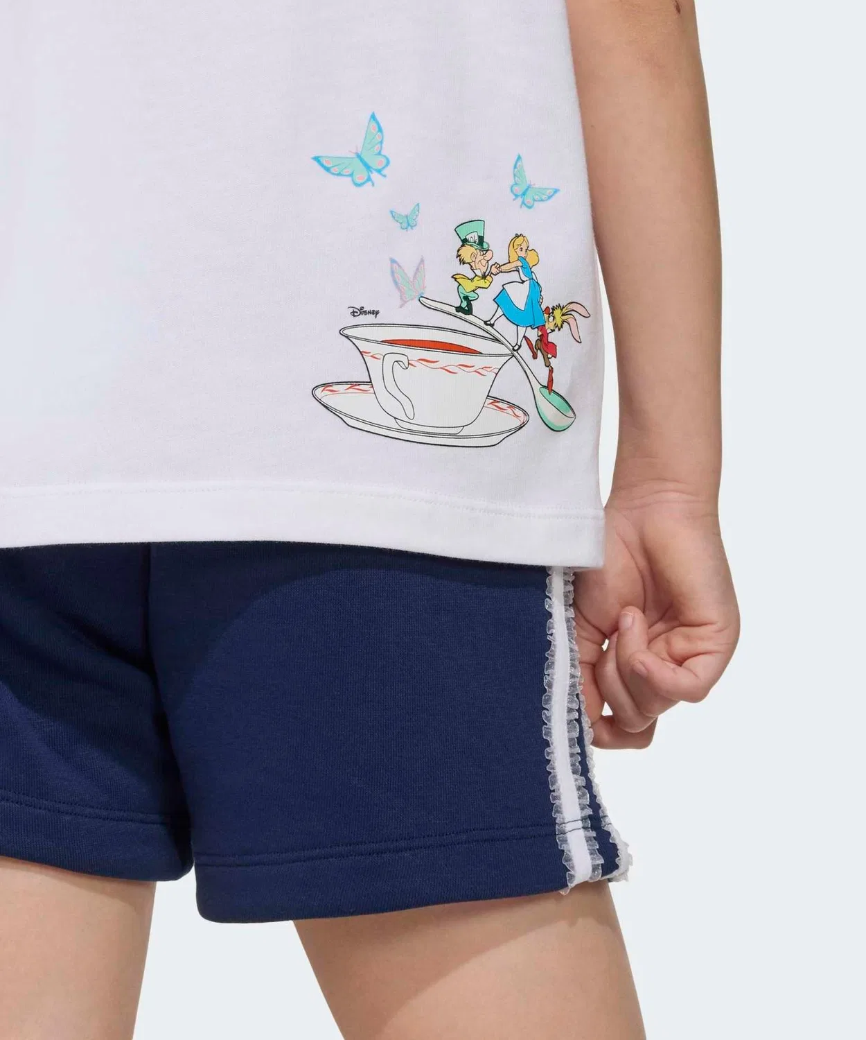 Футболка и шорты Disney x adidas Originals, сет, бело-голубой — фото 3