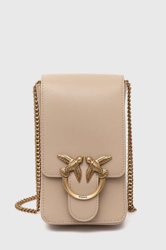 

Кожаная сумочка Pinko, бежевый