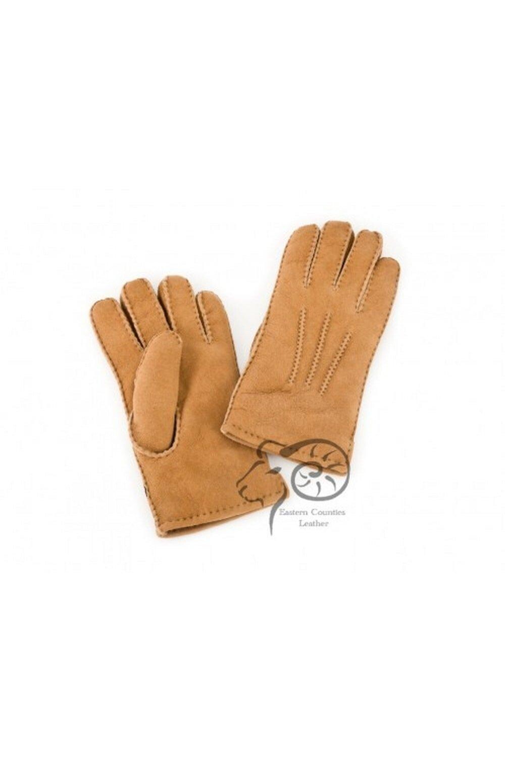 

Перчатки из овчины с трехточечной строчкой Eastern Counties Leather, коричневый