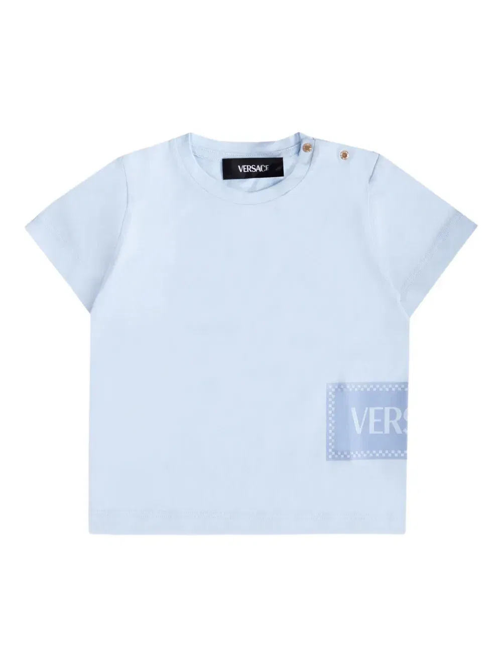 Футболка с логотипом Versace Kids, синий