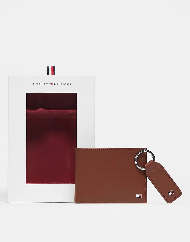 

Подарочный набор с кошельком и брелком для ключей Tommy Hilfiger коричневого цвета