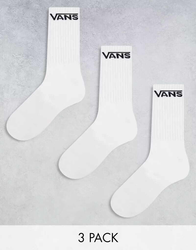 

Набор из трех белых носков Vans Classic