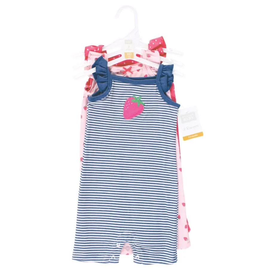Хлопковые комбинезоны Hudson Baby, розовый strawberry — фото 4