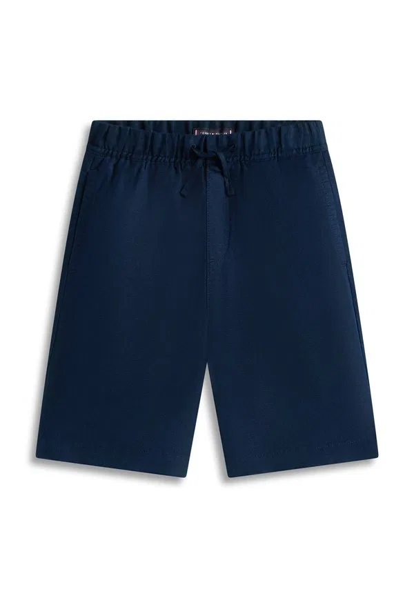 Свободные шорты из смесовой льняной ткани Tommy Hilfiger, Dark Night Navy — фото 4