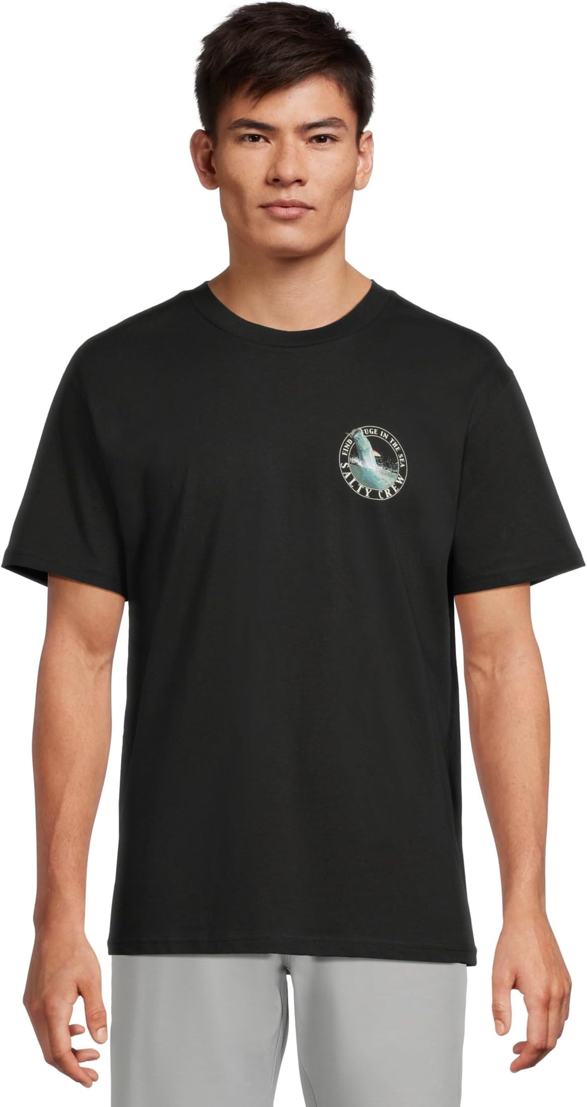 

Мужская классическая футболка Tarpon с коротким рукавом Salty Crew, Black