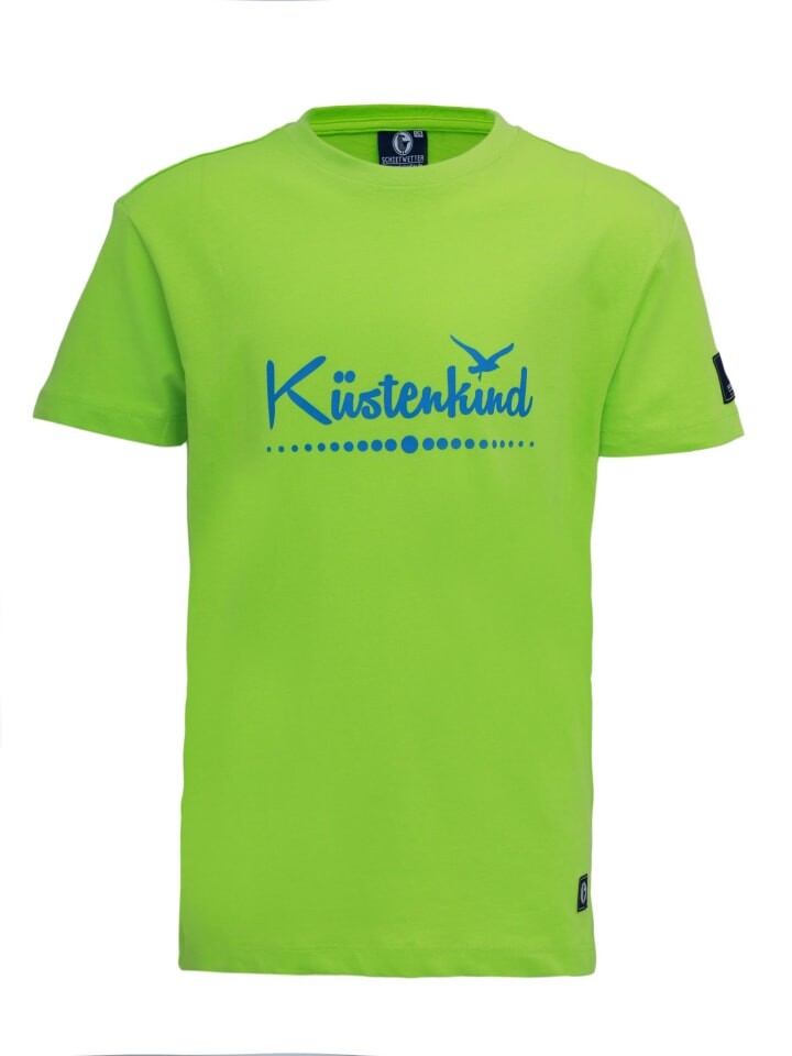 

Футболка SCHIETWETTER Küstenkind, Rundhals, цвет lime-azuro
