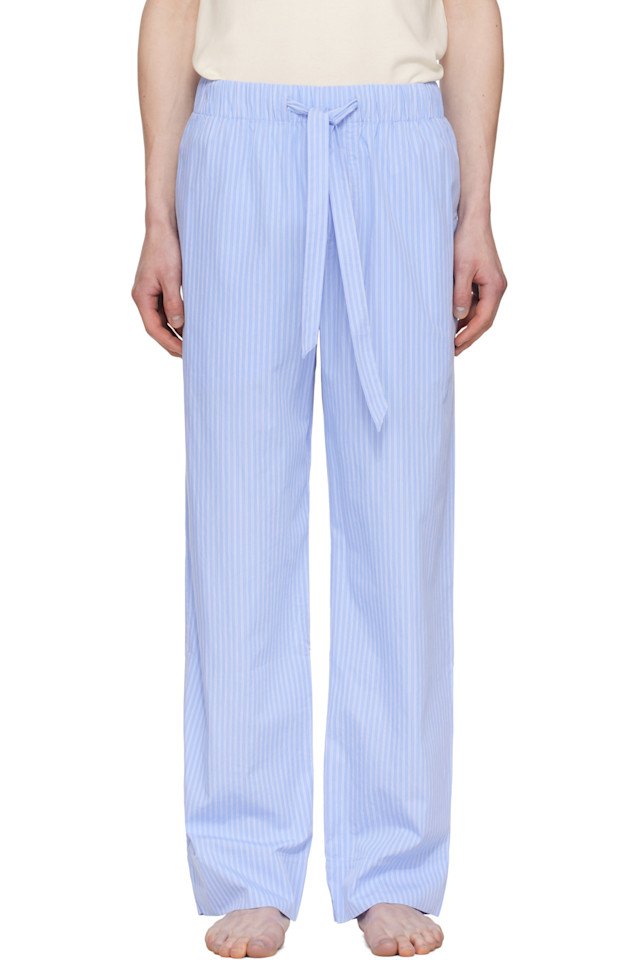 

Пижамные брюки из поплина Tekla, цвет pin stripes