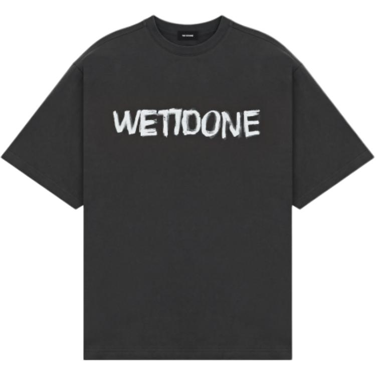 

We11Done Футболки унисекс, черные, с круглым вырезом, Черный, We11Done Футболки унисекс, черные, с круглым вырезом