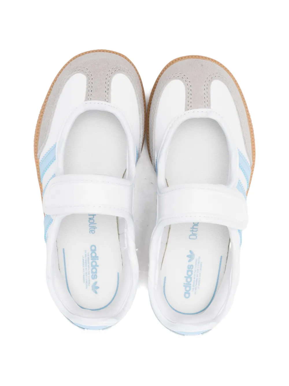 Кроссовки Samba Jane C на липучках Adidas Originals Kids, белый — фото 3