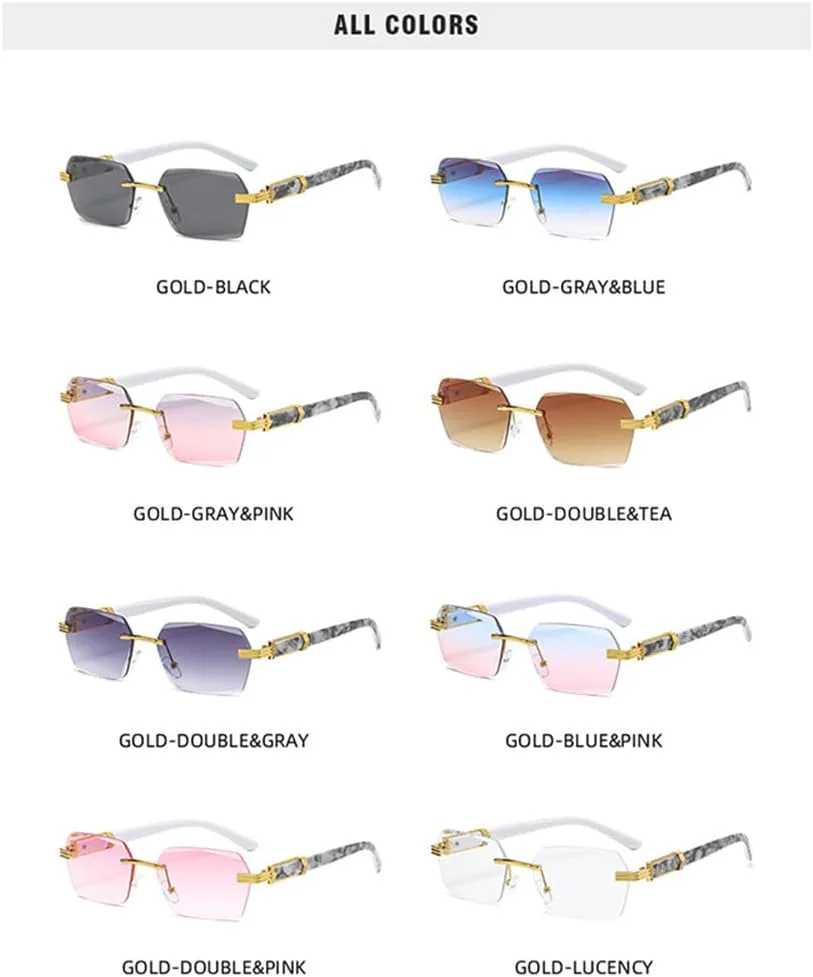 

Солнцезащитные очки с защитой UV400 для мужчин и женщин | Безободковые линзы с градиентом | Для вождения и занятий спортом на открытом воздухе generic, Gold Gray Blue