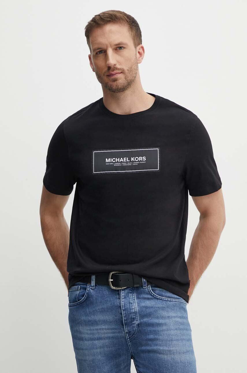 

Хлопковая футболка Michael Kors, черный