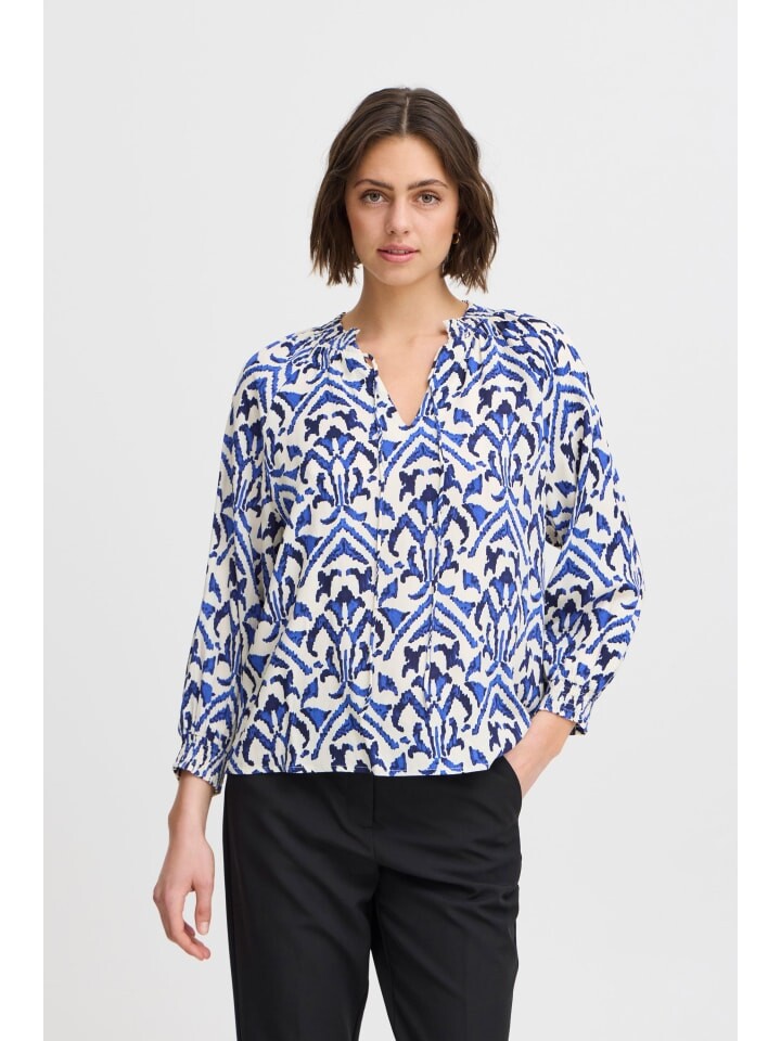 

Блуза ICHI Kurzarmbluse IXSAMSINA MS 20122654 modische Bluse in