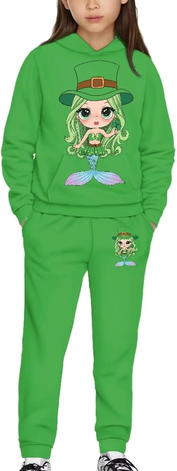 Детский спортивный костюм с капюшоном Uppodwarkid, 2 предмета, Green Mermaid