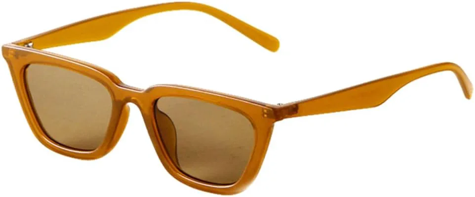 

Винтажные синие солнцезащитные очки 2027 года для женщин, прямоугольные солнцезащитные очки, модные женские очки с защитой от УФ-излучения UV400 MTZJH, C4 Tea Tea