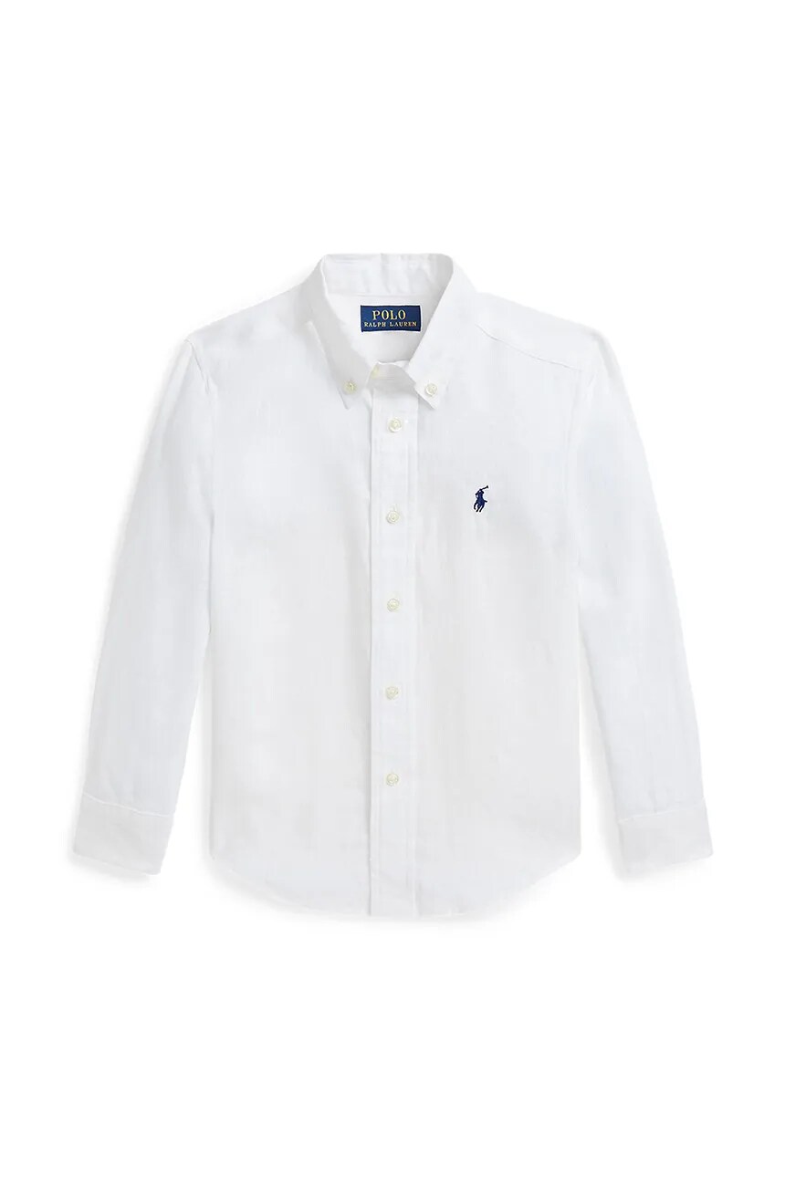 

Детская хлопковая рубашка Polo Ralph Lauren, белый