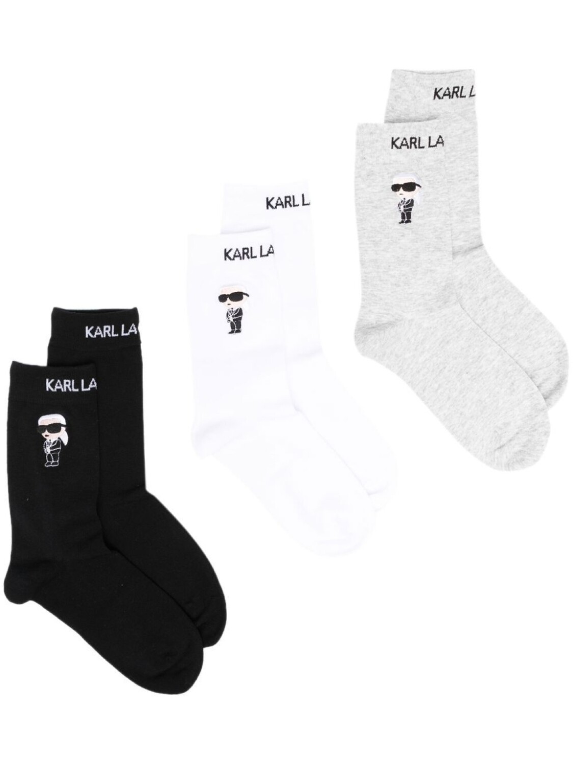 

Karl Lagerfeld комплект из трех пар носков Ikonik вязки интарсия