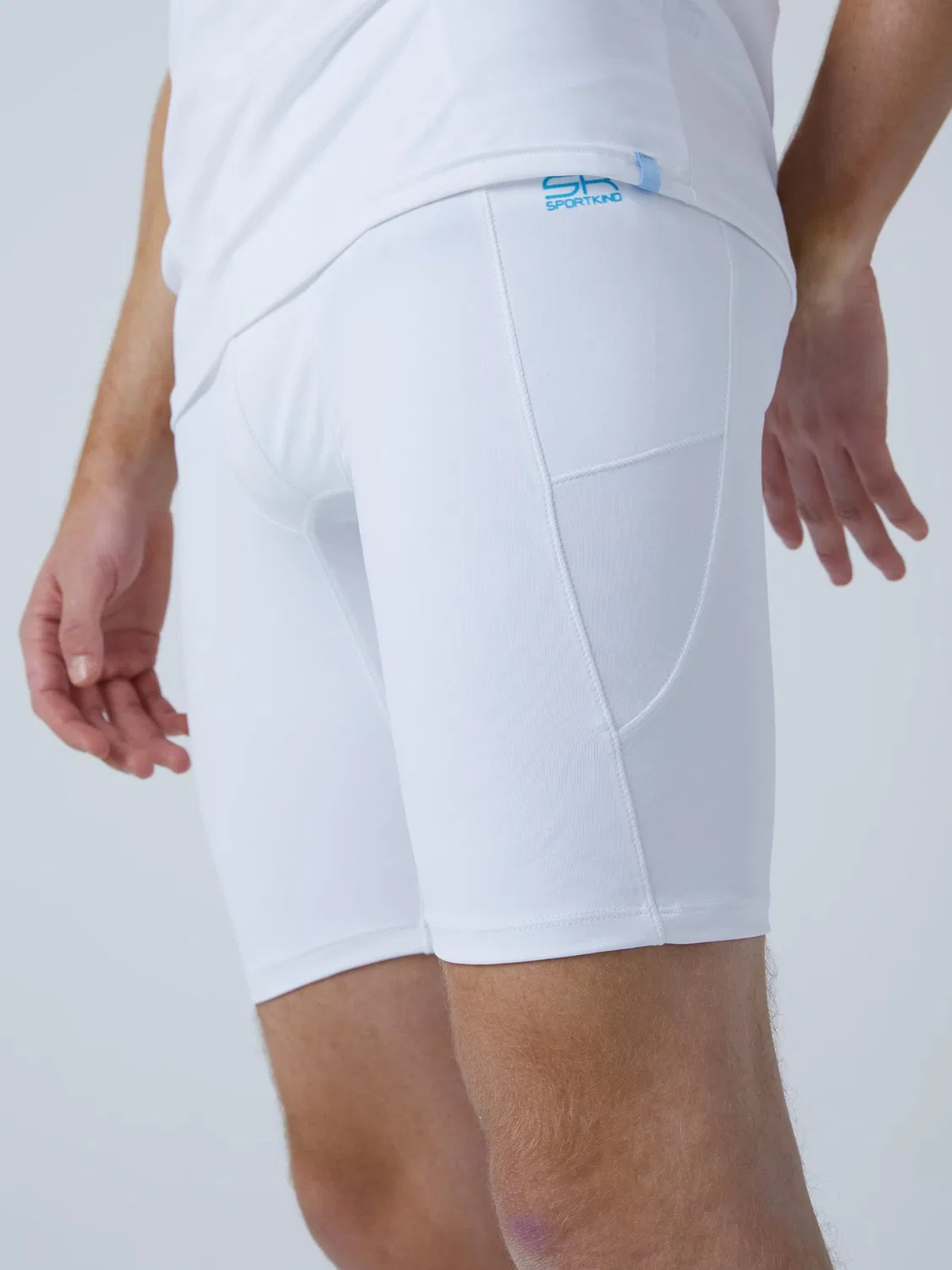 Тайтсы скинни 'Short Tights mit Taschen' Sportkind, White