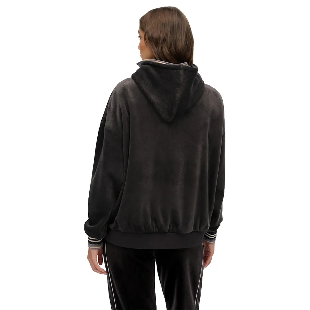 Худи Superdry Country Club Velour Relax, черный — фото 2