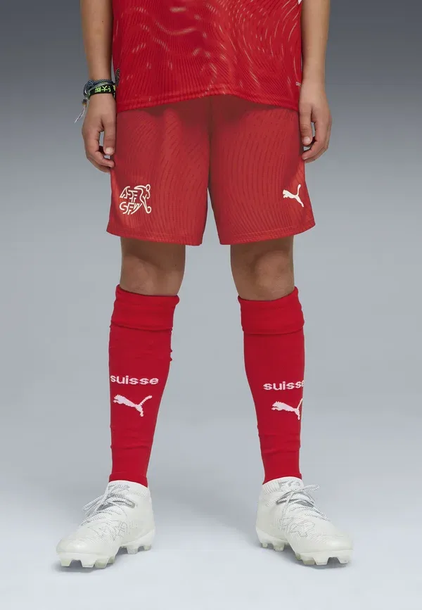Шорты национальной сборной Швейцарии 2026 Puma, красно-белые — фото 2