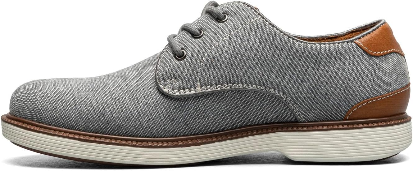 Детские оксфорды Florsheim Boys Highland Canvas с простым носком (для малышей/младших и старших детей), серый — фото 4