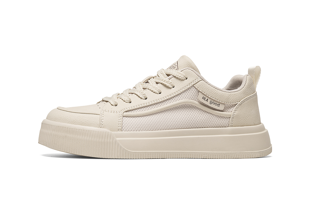 

HLA Мужские низкие скейтерские кеды бежевые, цвет Beige
