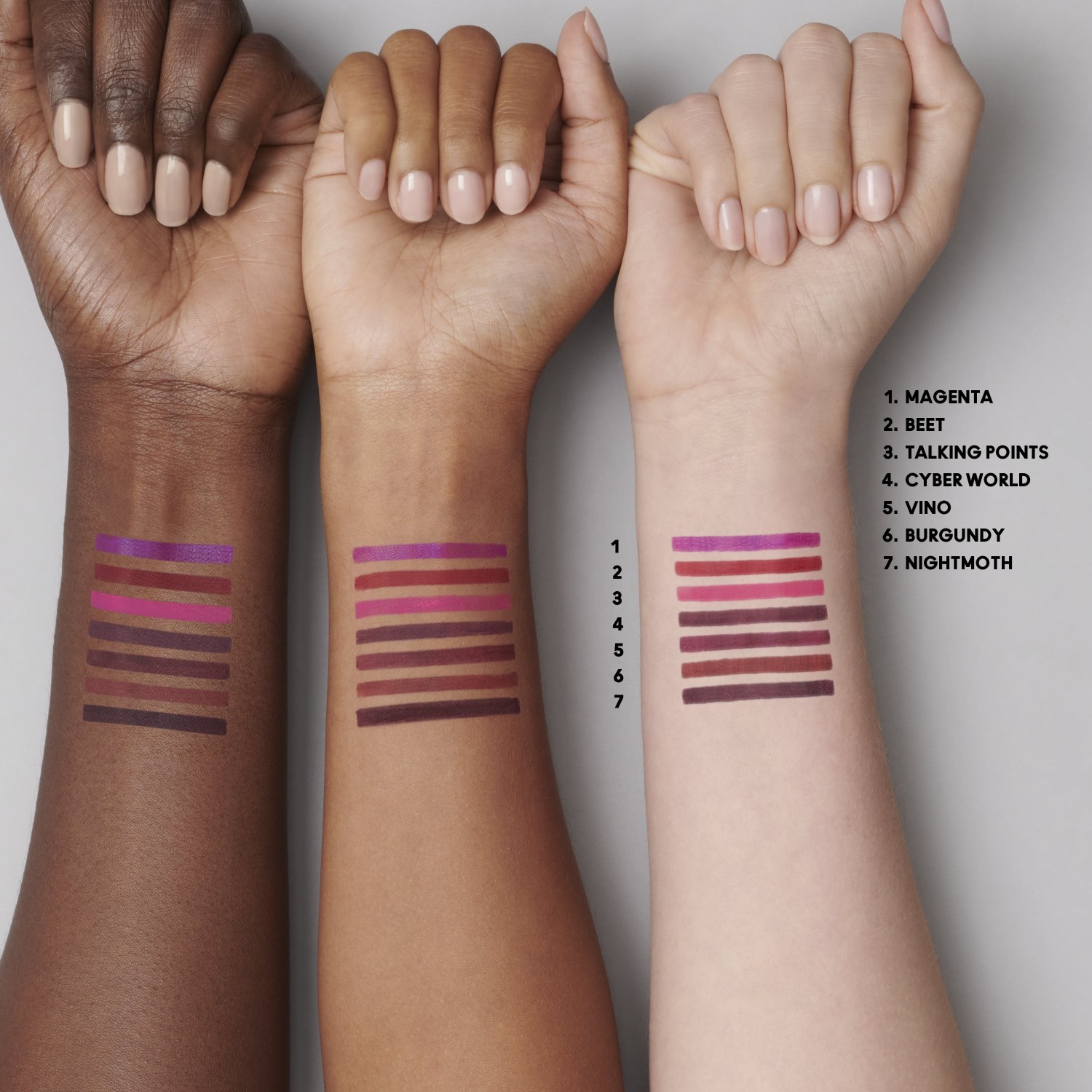 Карандаш для губ lip pencil Mac, burgundy, вес 1.45 гр. — фото 3